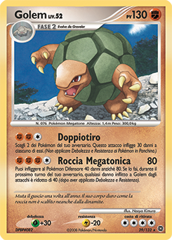 Golem 029/132 — Prodigi Segreti (Italian Pokémon TCG card)
