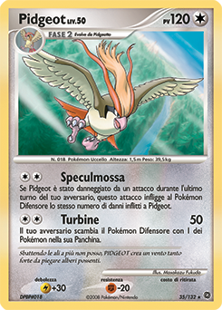 Pidgeot 035/132 — Prodigi Segreti (Italian Pokémon TCG card)