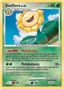 Sunflora 038/132 — Prodigi Segreti (Italian Pokémon TCG card)