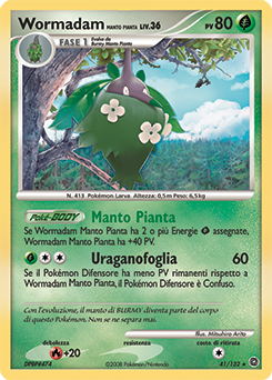 Wormadam Plant Cloak 041/132 — Prodigi Segreti (Italian Pokémon TCG card)