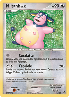Miltank 055/132 — Prodigi Segreti (Italian Pokémon TCG card)