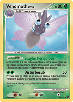 Venomoth 073/132 — Prodigi Segreti (Italian Pokémon TCG card)