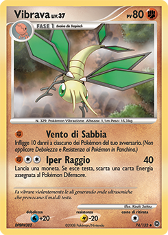 Vibrava 074/132 — Prodigi Segreti (Italian Pokémon TCG card)