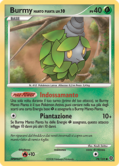Burmy Plant Cloak 078/132 — Prodigi Segreti (Italian Pokémon TCG card)