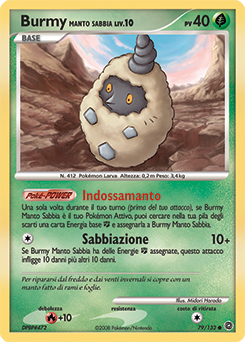 Burmy Sandy Cloak 079/132 — Prodigi Segreti (Italian Pokémon TCG card)