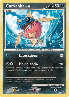 Carvanha 081/132 — Prodigi Segreti (Italian Pokémon TCG card)