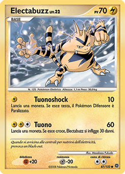 Electabuzz 087/132 — Prodigi Segreti (Italian Pokémon TCG card)