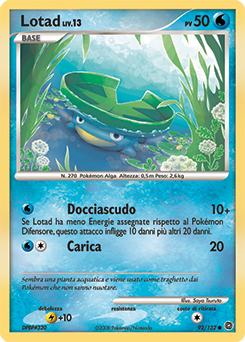 Lotad 092/132 — Prodigi Segreti (Italian Pokémon TCG card)