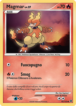 Magmar 093/132 — Prodigi Segreti (Italian Pokémon TCG card)
