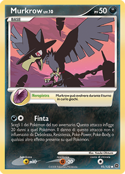 Murkrow 095/132 — Prodigi Segreti (Italian Pokémon TCG card)