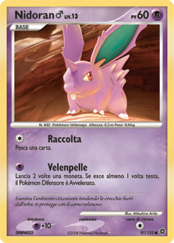 Nidoran ♂ 097/132 — Prodigi Segreti (Italian Pokémon TCG card)
