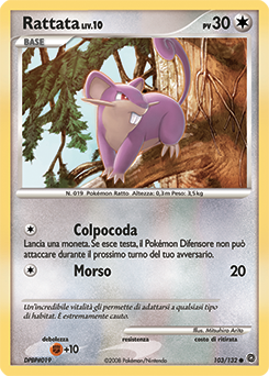Rattata 103/132 — Prodigi Segreti (Italian Pokémon TCG card)
