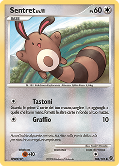 Sentret 104/132 — Prodigi Segreti (Italian Pokémon TCG card)
