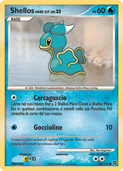 Shellos East Sea 106/132 — Prodigi Segreti (Italian Pokémon TCG card)
