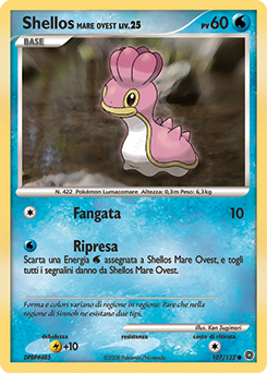 Shellos West Sea 107/132 — Prodigi Segreti (Italian Pokémon TCG card)