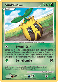 Sunkern 114/132 — Prodigi Segreti (Italian Pokémon TCG card)