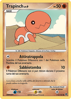 Trapinch 115/132 — Prodigi Segreti (Italian Pokémon TCG card)