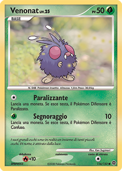 Venonat 116/132 — Prodigi Segreti (Italian Pokémon TCG card)