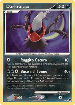 Darkrai 004/106 — Incontri Leggendari (Italian Pokémon TCG card)