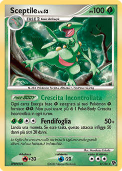 Sceptile 008/106 — Incontri Leggendari (Italian Pokémon TCG card)