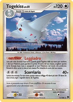 Togekiss 011/106 — Incontri Leggendari (Italian Pokémon TCG card)