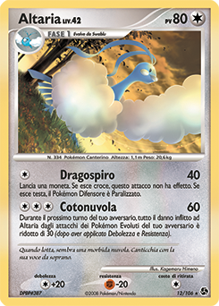 Altaria 012/106 — Incontri Leggendari (Italian Pokémon TCG card)