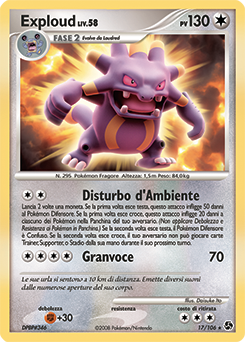 Exploud 017/106 — Incontri Leggendari (Italian Pokémon TCG card)