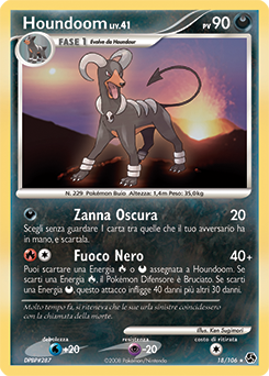 Houndoom 018/106 — Incontri Leggendari (Italian Pokémon TCG card)