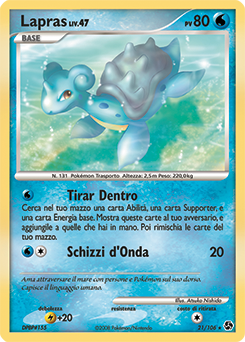 Lapras 021/106 — Incontri Leggendari (Italian Pokémon TCG card)