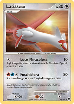 Latias 022/106 — Incontri Leggendari (Italian Pokémon TCG card)