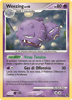 Weezing 031/106 — Incontri Leggendari (Italian Pokémon TCG card)
