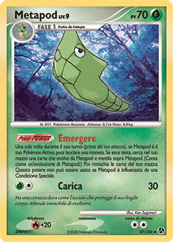 Metapod 047/106 — Incontri Leggendari (Italian Pokémon TCG card)