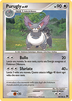 Purugly 050/106 — Incontri Leggendari (Italian Pokémon TCG card)