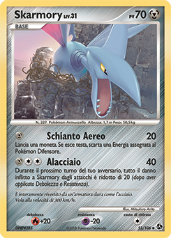 Skarmory 053/106 — Incontri Leggendari (Italian Pokémon TCG card)