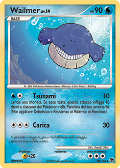 Wailmer 058/106 — Incontri Leggendari (Italian Pokémon TCG card)