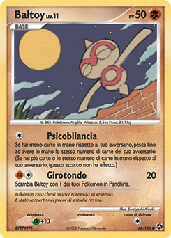 Baltoy 060/106 — Incontri Leggendari (Italian Pokémon TCG card)