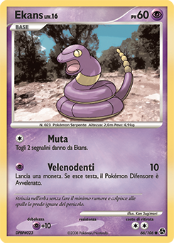 Ekans 066/106 — Incontri Leggendari (Italian Pokémon TCG card)