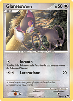 Glameow 068/106 — Incontri Leggendari (Italian Pokémon TCG card)