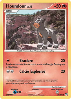 Houndour 069/106 — Incontri Leggendari (Italian Pokémon TCG card)