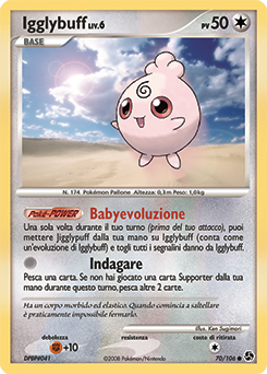Igglybuff 070/106 — Incontri Leggendari (Italian Pokémon TCG card)