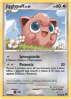 Jigglypuff 072/106 — Incontri Leggendari (Italian Pokémon TCG card)