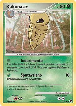 Kakuna 073/106 — Incontri Leggendari (Italian Pokémon TCG card)