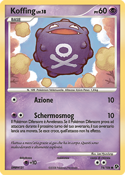 Koffing 074/106 — Incontri Leggendari (Italian Pokémon TCG card)