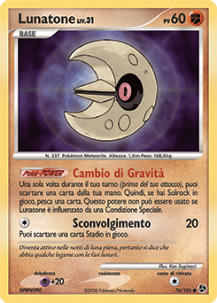 Lunatone 076/106 — Incontri Leggendari (Italian Pokémon TCG card)
