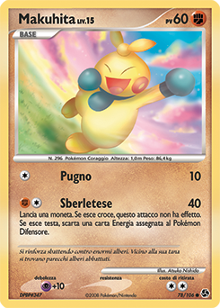 Makuhita 078/106 — Incontri Leggendari (Italian Pokémon TCG card)