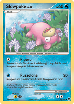 Slowpoke 082/106 — Incontri Leggendari (Italian Pokémon TCG card)