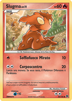 Slugma 083/106 — Incontri Leggendari (Italian Pokémon TCG card)