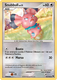 Snubbull 084/106 — Incontri Leggendari (Italian Pokémon TCG card)