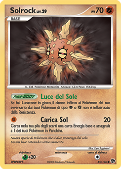 Solrock 085/106 — Incontri Leggendari (Italian Pokémon TCG card)