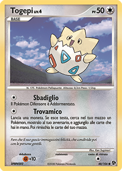 Togepi 088/106 — Incontri Leggendari (Italian Pokémon TCG card)